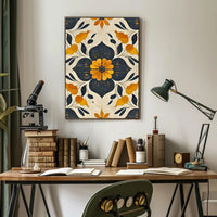 Elegant Abstract Floral Design: Artistic Poster