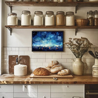 Starry Night Over the City Poster