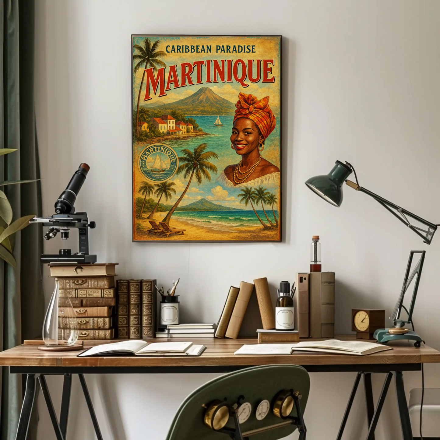 Martinique Caribbean Paradise Island Retreat Travel Poster