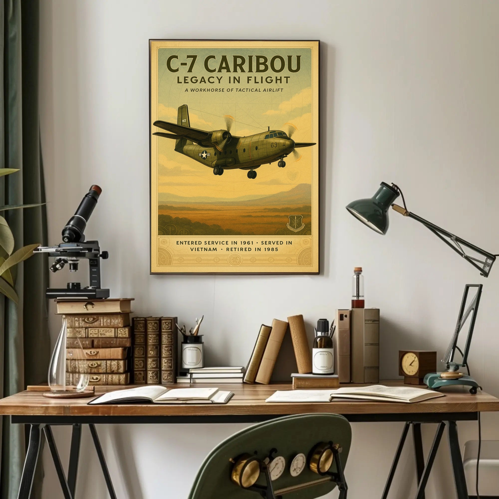 C-7 Caribou Legacy In Flight Poster Art PosterGoat