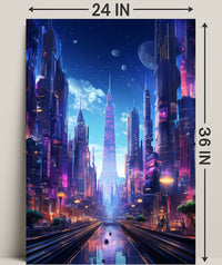 Futuristic Cityscape Poster