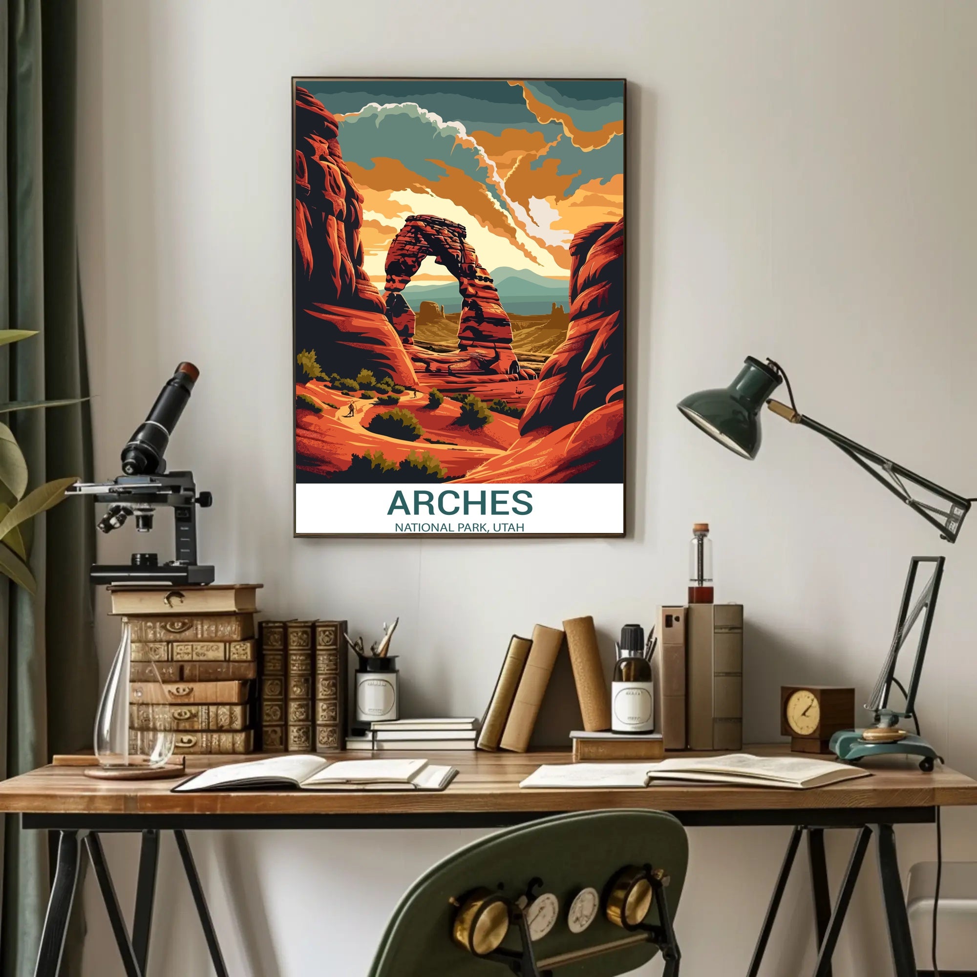 Delicate Arch Vibrant National Park Poster