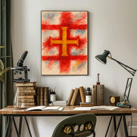 Abstract Cross Watercolor Wanderlust Poster