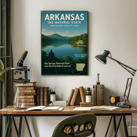 Arkansas Natural Beauty Vintage Cultural Heritage Poster