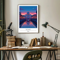 St. Peter's Basilica Evening Glow Travel Poster