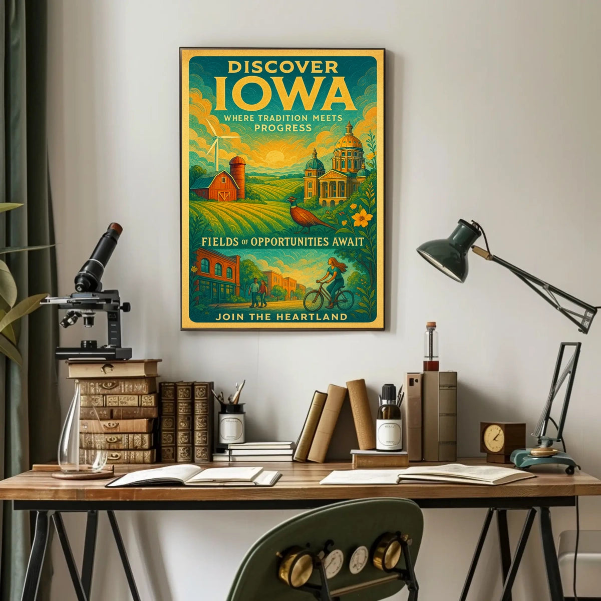 Discover Iowa Where Tradition Meets Progress Poster