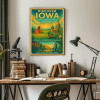 Discover Iowa Where Tradition Meets Progress Poster