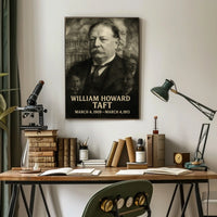 William Howard Taft 27th President of the United States Double Exposure Poster