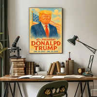 Trump Visionary Watercolor Patriotism Poster