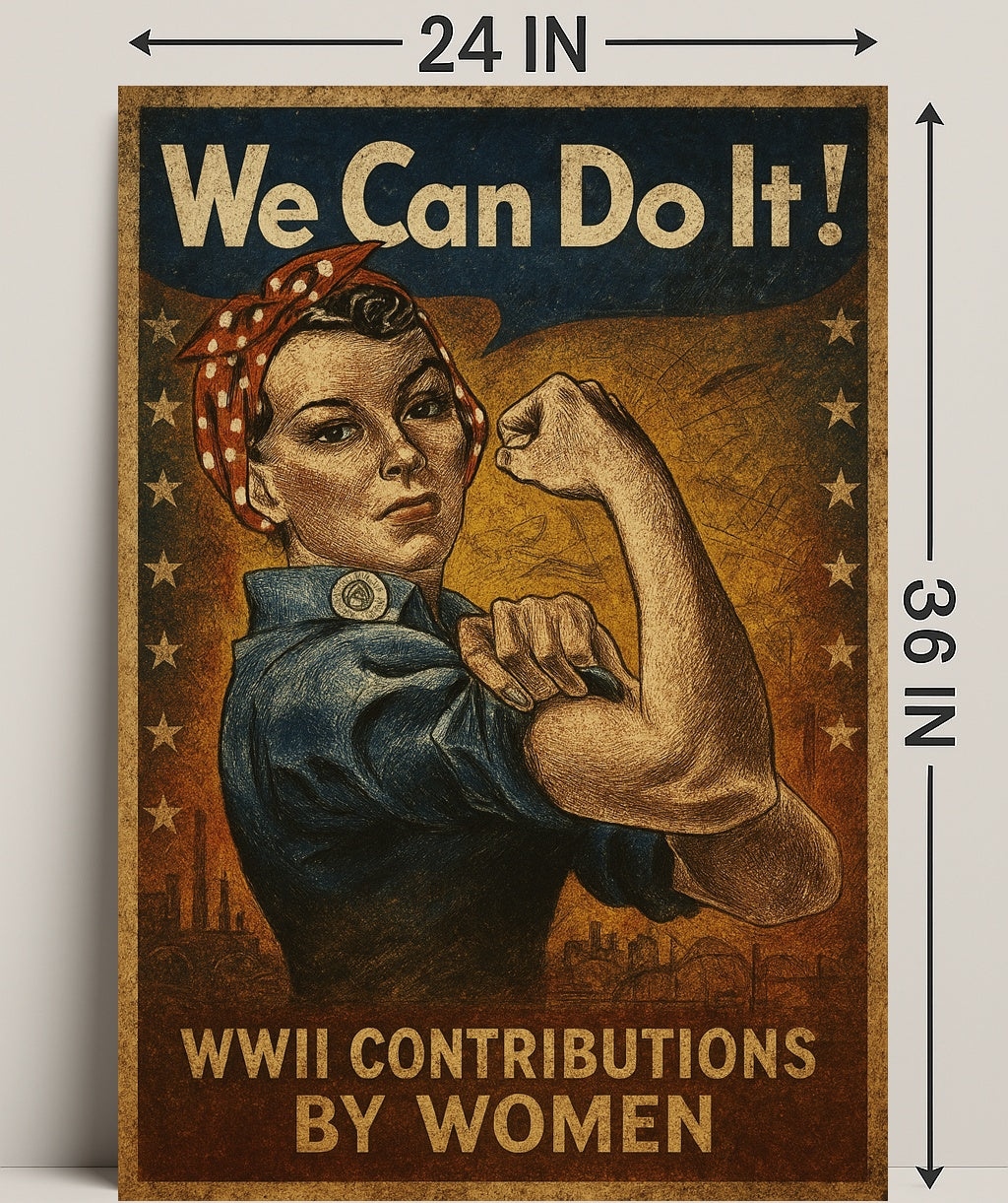 Empowering Women WWII Icon Propaganda Poster