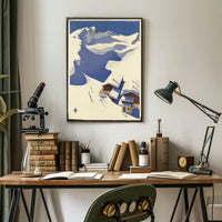 Vivid Vintage Ski Adventure in Austria Travel Poster PosterGoat