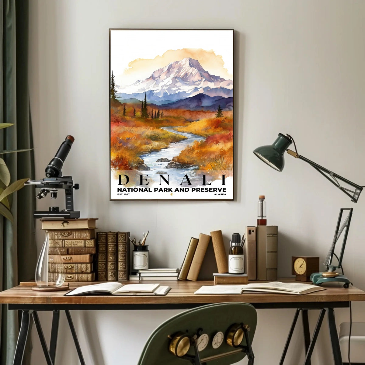 Denali Watercolor Wall Art Poster