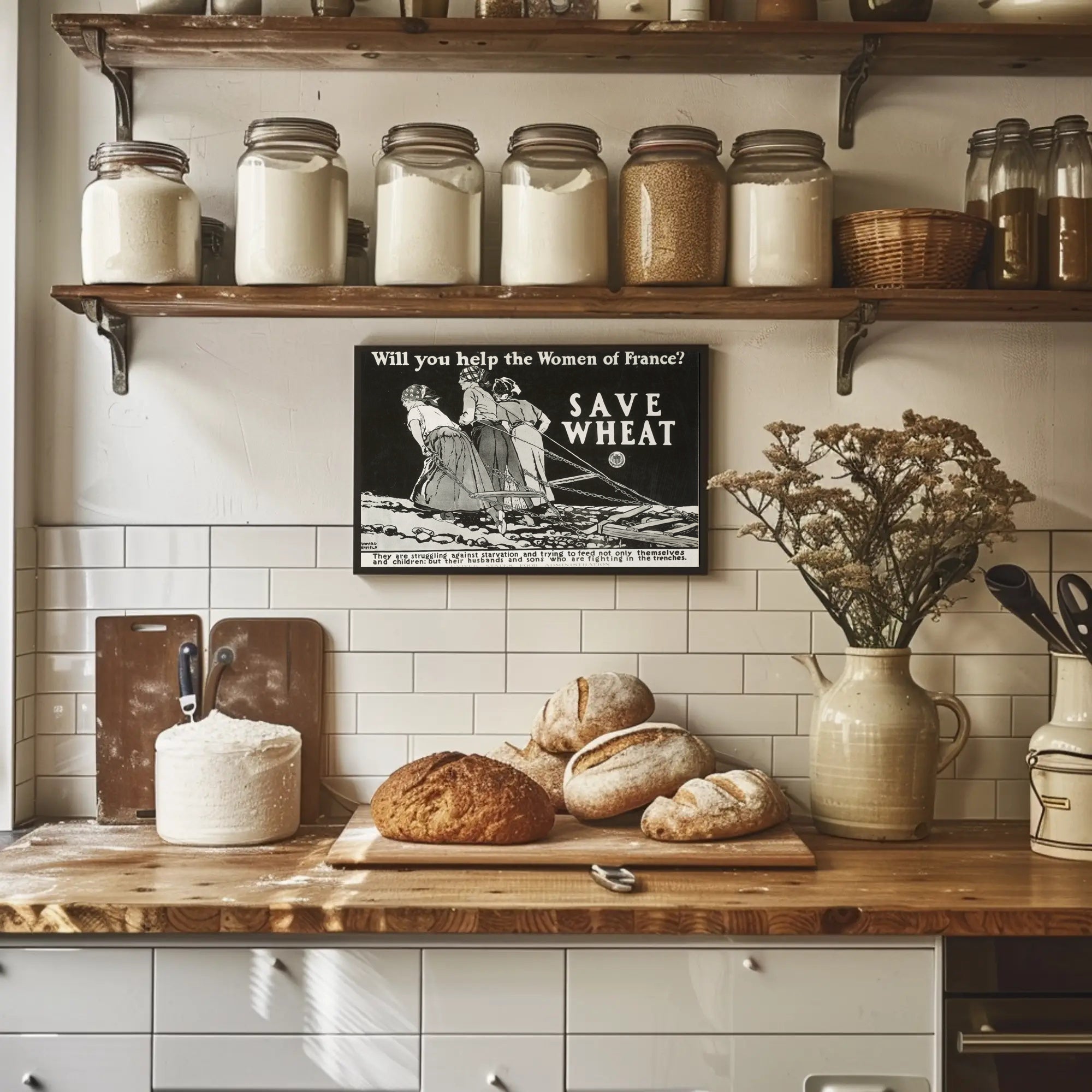 Women of France Vintage Patriotic Propaganda Poster PosterGoat