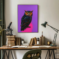 Vibrant Owl Portrait Poster
