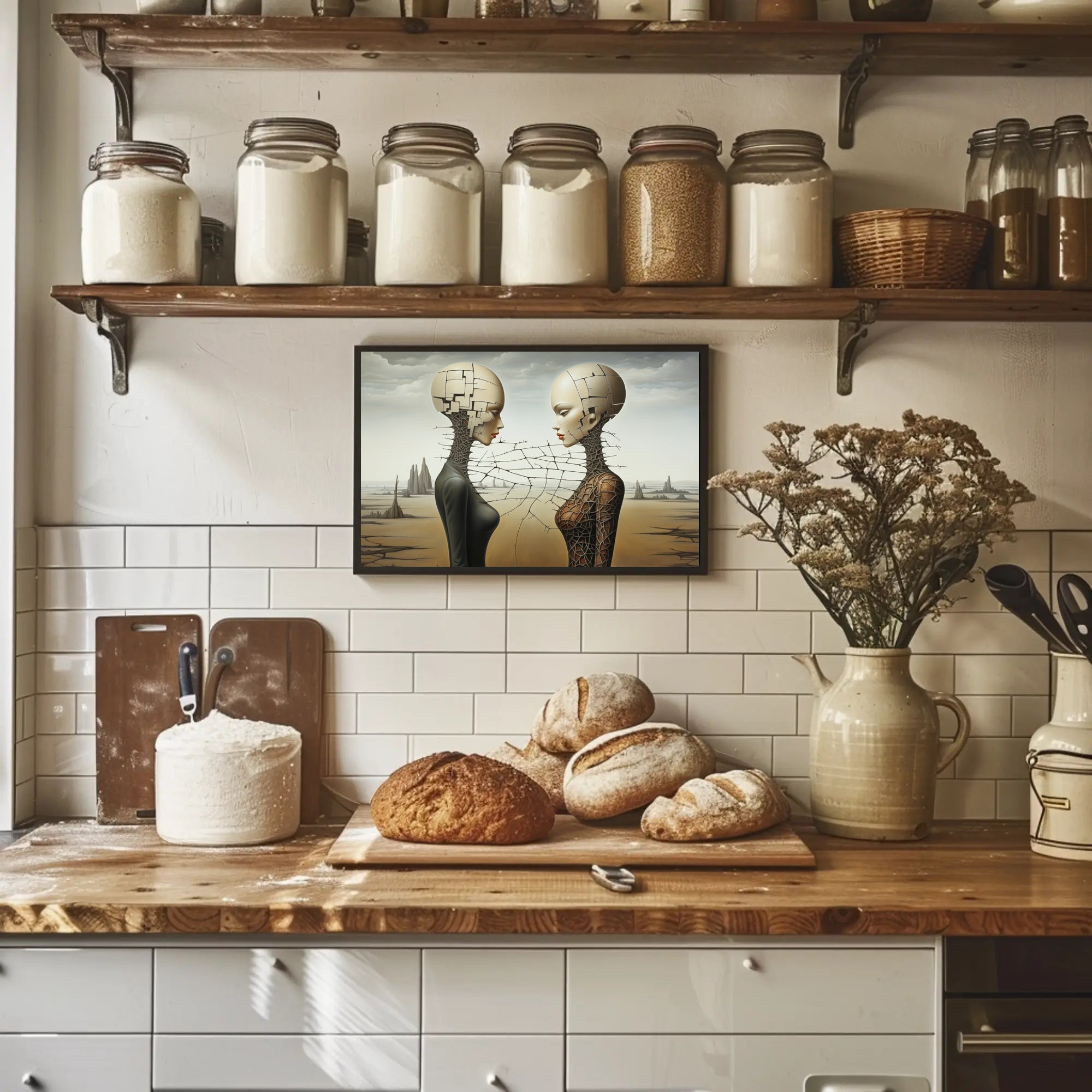 Surreal Duality Art Print: Abstract or Artistic Poster