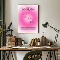 Scorpio Zodiac Mystical Minimalist Art Space or Astronomy Poster PosterGoat