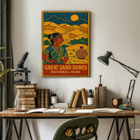 Wanderlust Sand Dunes National Park Scenic Poster