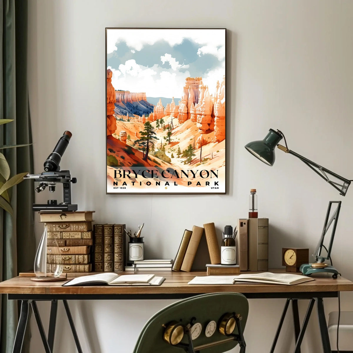 Bryce Canyon Watercolor Wall Art Poster