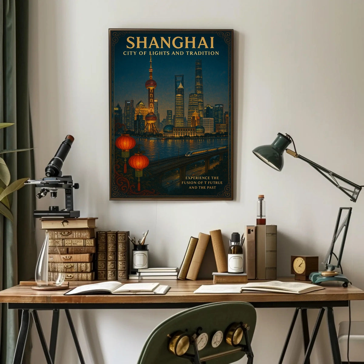 Shanghai City Of Lights And Tradition Poster