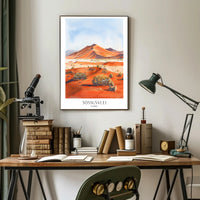 Sossusvlei Namibia Desert Watercolor Travel Poster PosterGoat