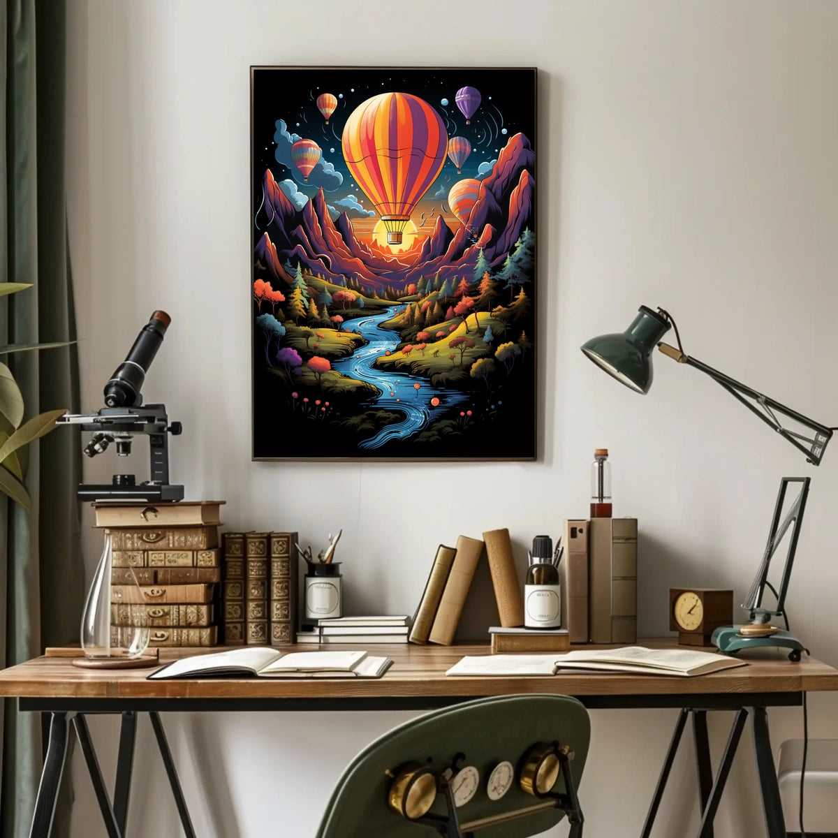 Dreamy Hot Air Balloon Adventure Poster