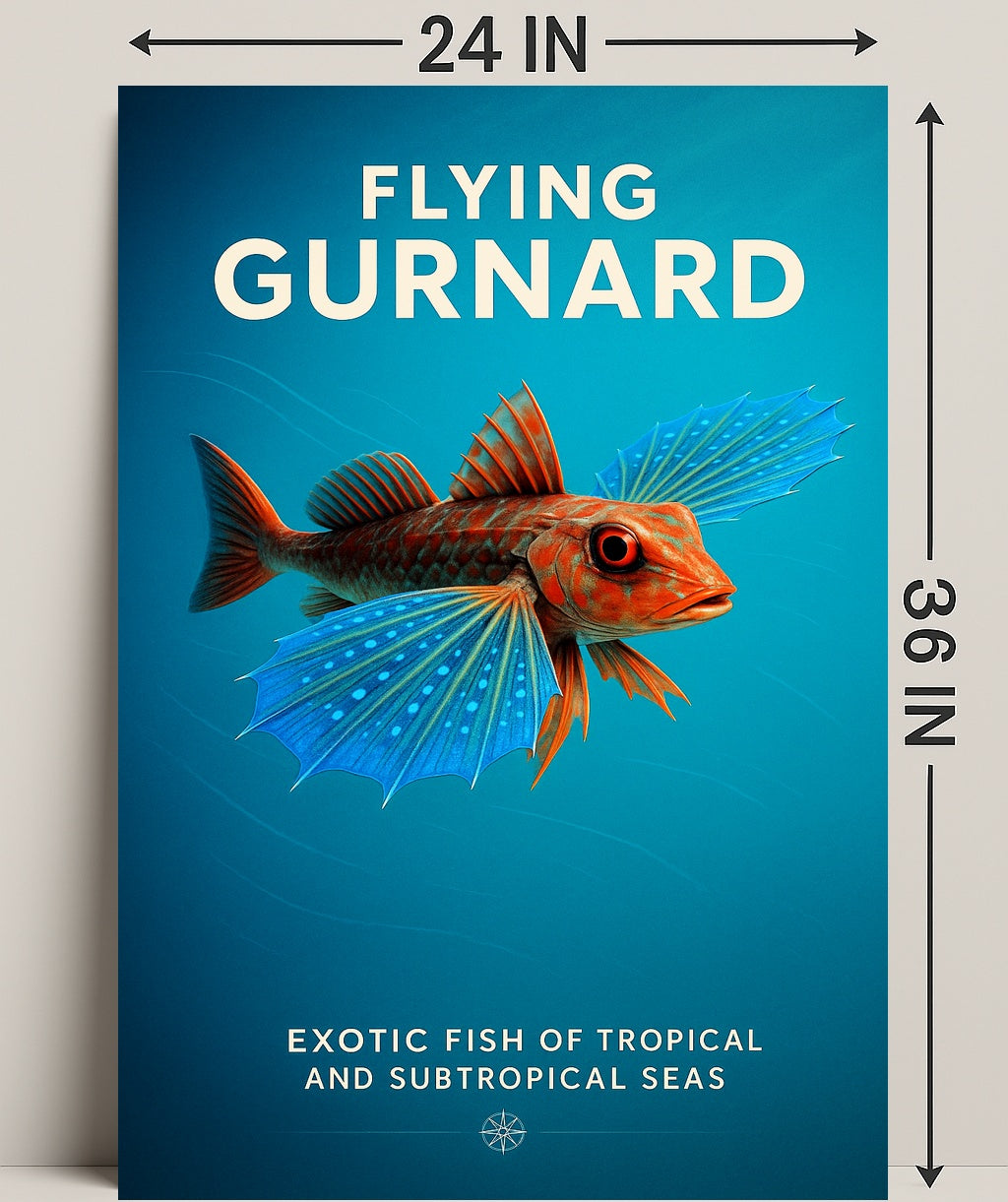 Flying Gurnard Exotic Sea Creature Poster PosterGoat