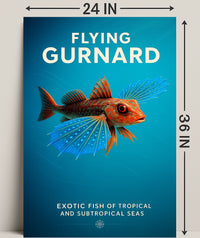Flying Gurnard Exotic Sea Creature Poster PosterGoat