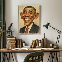 Barack Obama Caricature Poster PosterGoat