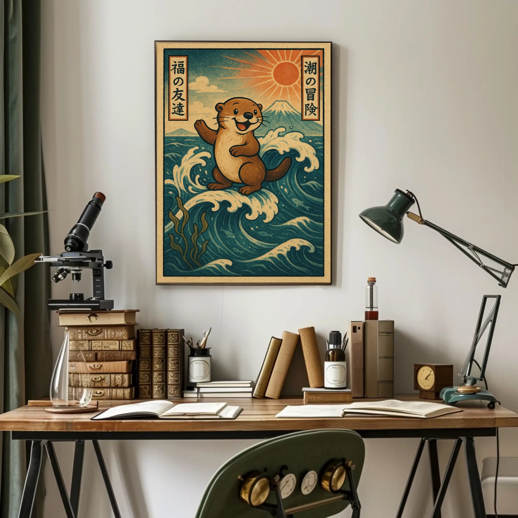 Otters Ocean Adventure Poster PosterGoat