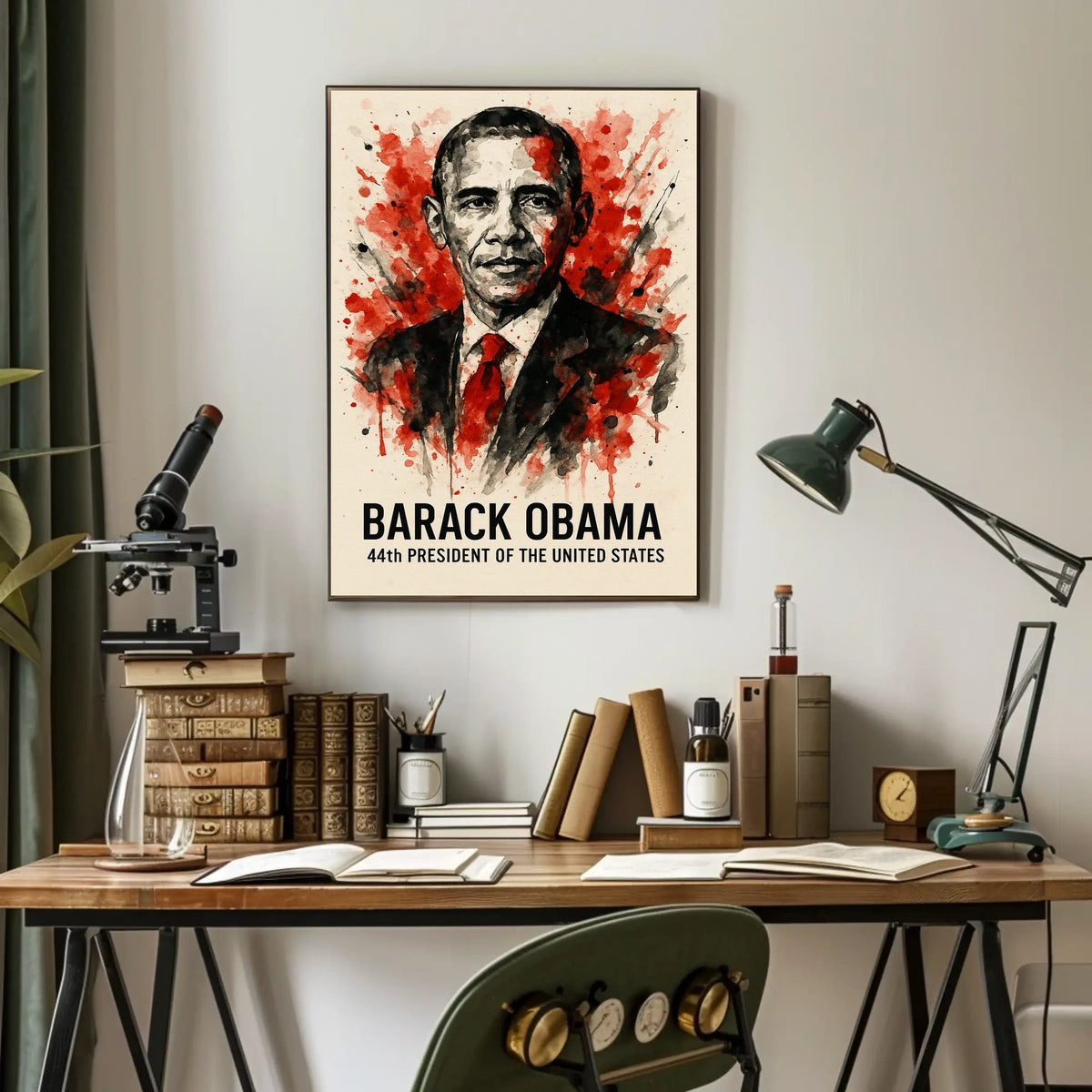 Barack Obama Watercolor Masterpiece, Historical or Presidential Poster