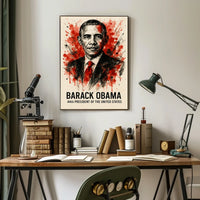 Barack Obama Watercolor Masterpiece, Historical or Presidential Poster