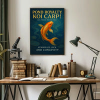 Pond Royalty Koi Carp Poster