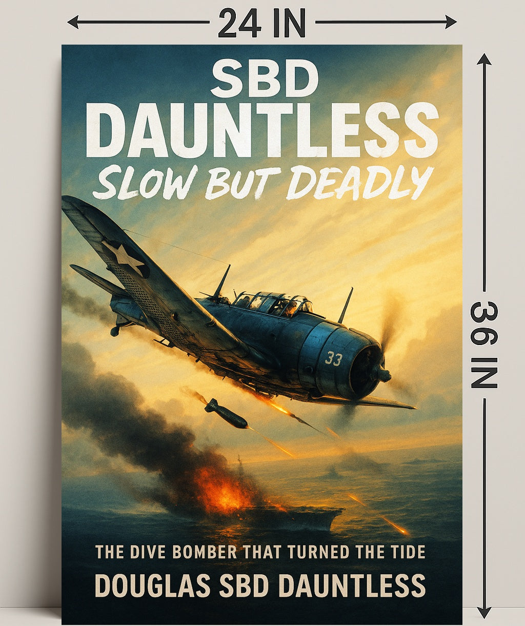 Douglas SBD Dauntless The Dive Bomber Poster PosterGoat