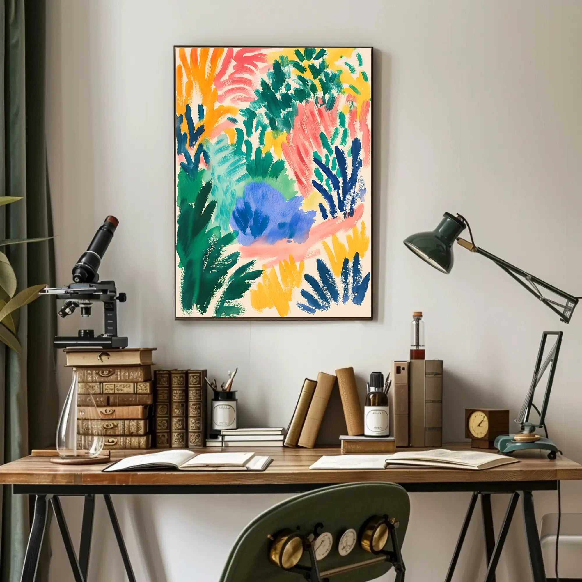 Vibrant Abstract Expressionism Poster for Artistic Home Decor