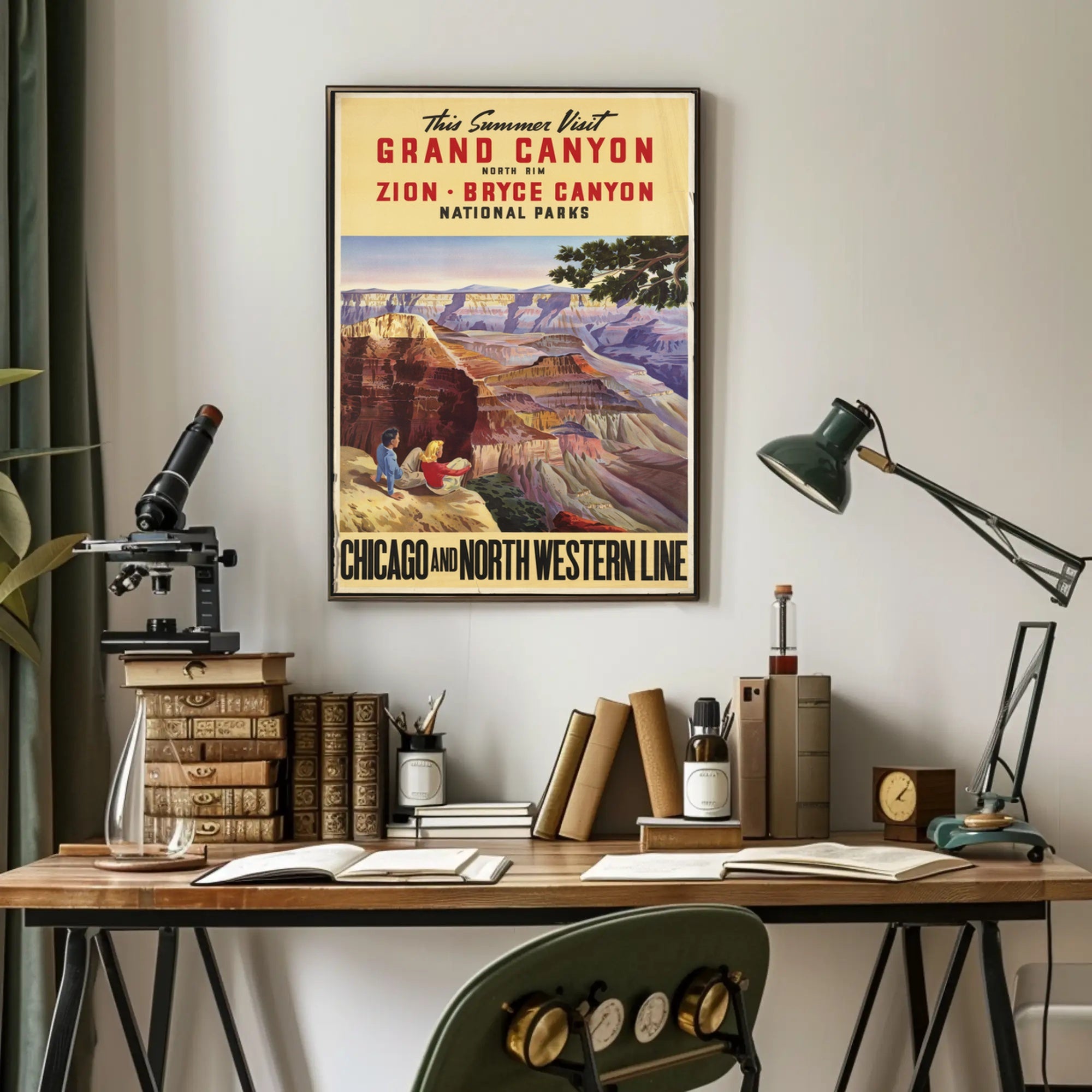 Grand Canyon Vintage Travel Poster Wall Art Print