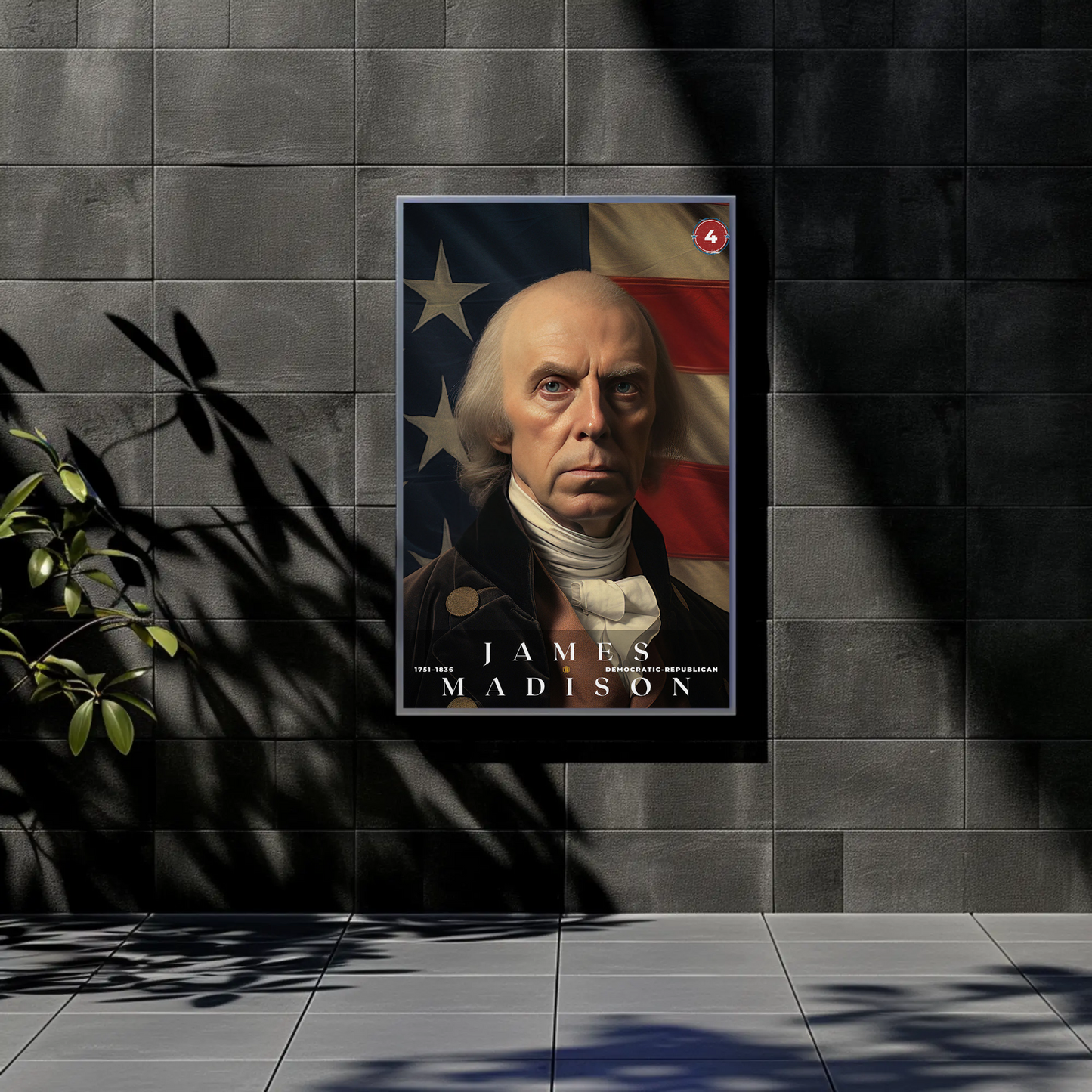 James Madison 4th President Of The United States Portrait