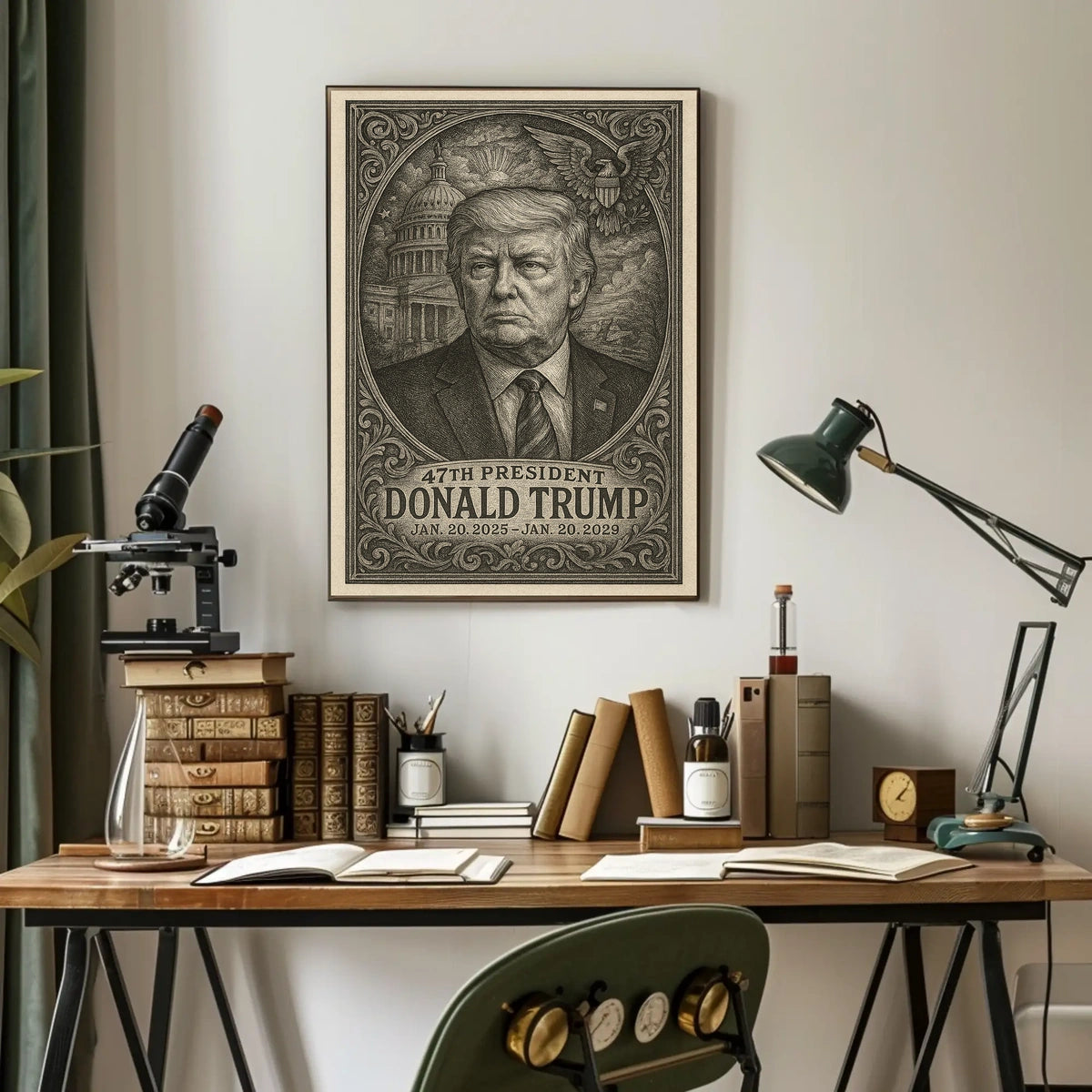 Donald Trump 47th President Photo Realism Wall Poster