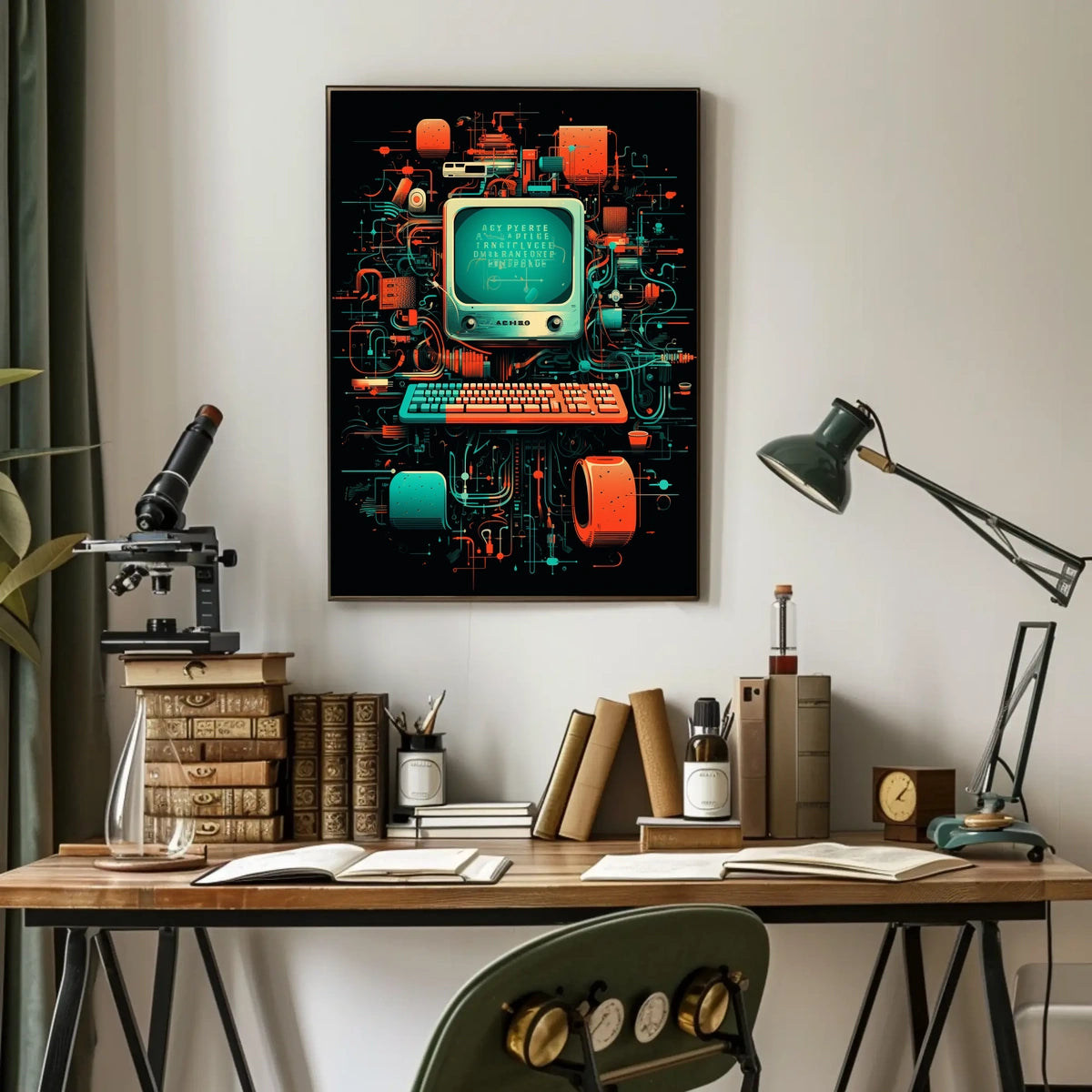 Retro Tech Fusion Poster