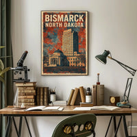 Bismarck North Dakota Scenic Wanderlust Decor Poster
