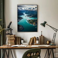 Glacier Bay Travel Poster Serene Landscape Wall Art