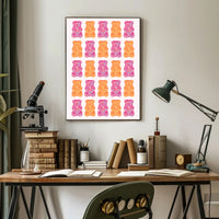 Gummy Bears Modern Design Poster PosterGoat