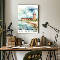 Dry Tortugas Watercolor Wall Art Poster