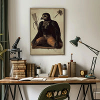 Anthropomorphic Bird Figure in Surrealistic Fantasy Mythology Poster PosterGoat