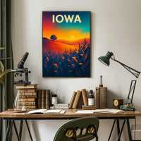 Iowa Sunset Landscape Poster