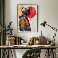 Astronaut In Abstract Art Print Poster For Home Decor PosterGoat