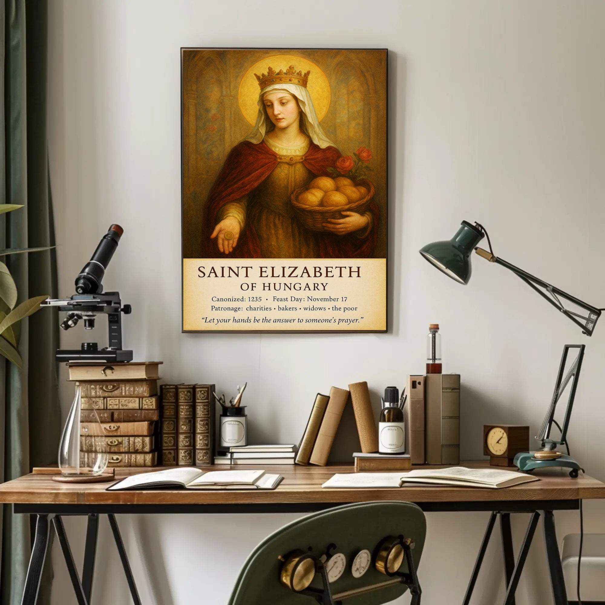 Saint Elizabeth of Hungary Poster PosterGoat