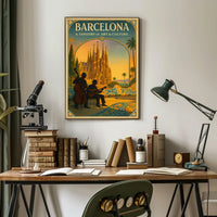 Barcelona A Tapestry of Art Culture Poster