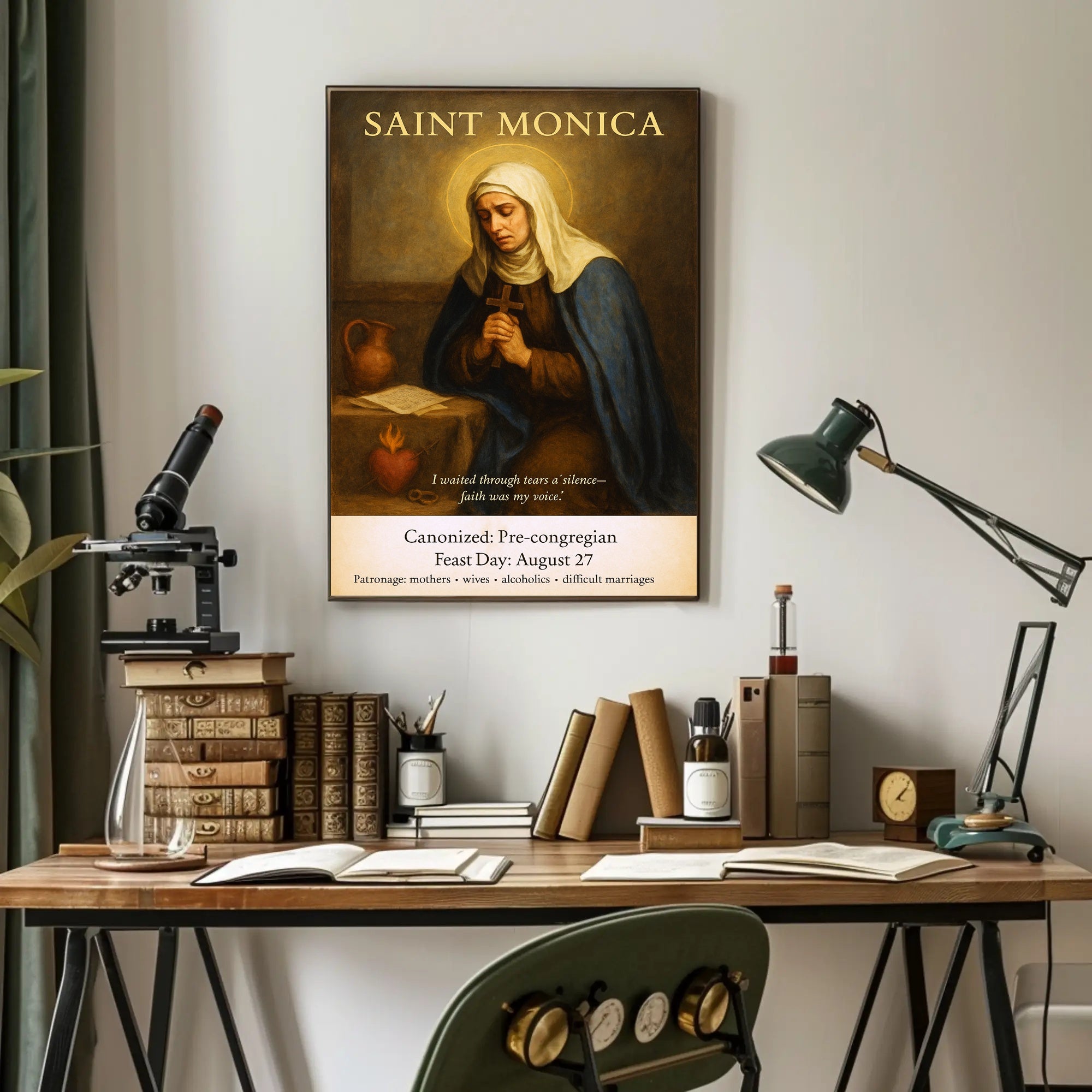 Saint Monica  Patron of Mothers and Wives Poster PosterGoat