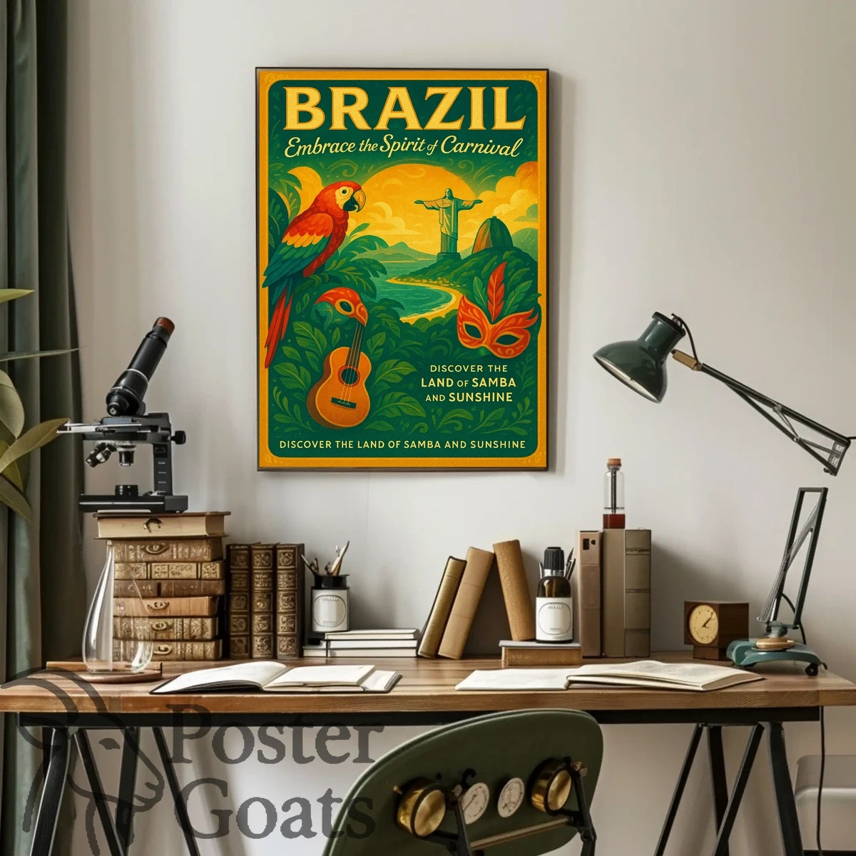 Brazilian Carnival Celebration: Vintage Cultural or Heritage Poster