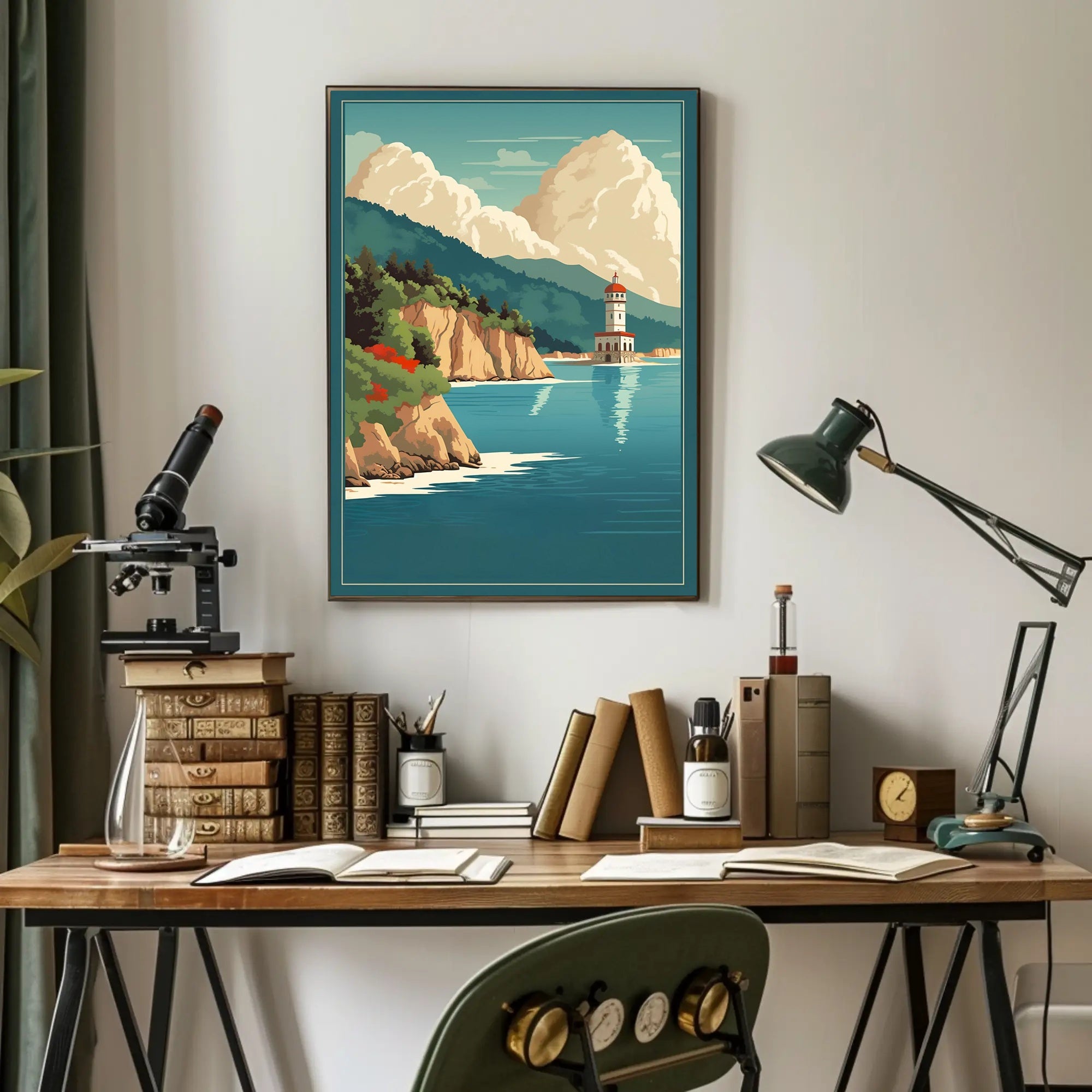 Tranquil Coastal Lighthouse Poster